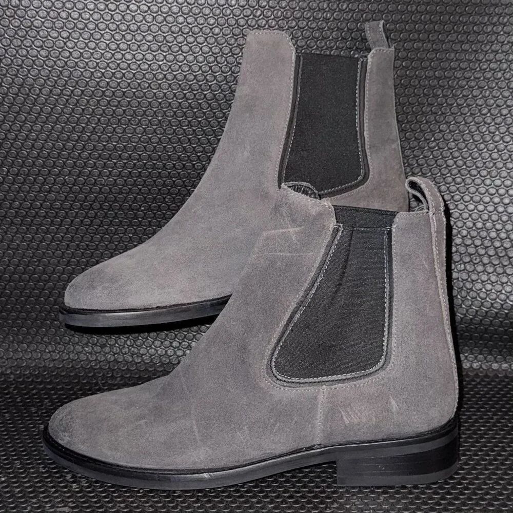 Thursday Boot Company Pull On Chelsea Cavalier Gray Leather Boots Womens 8